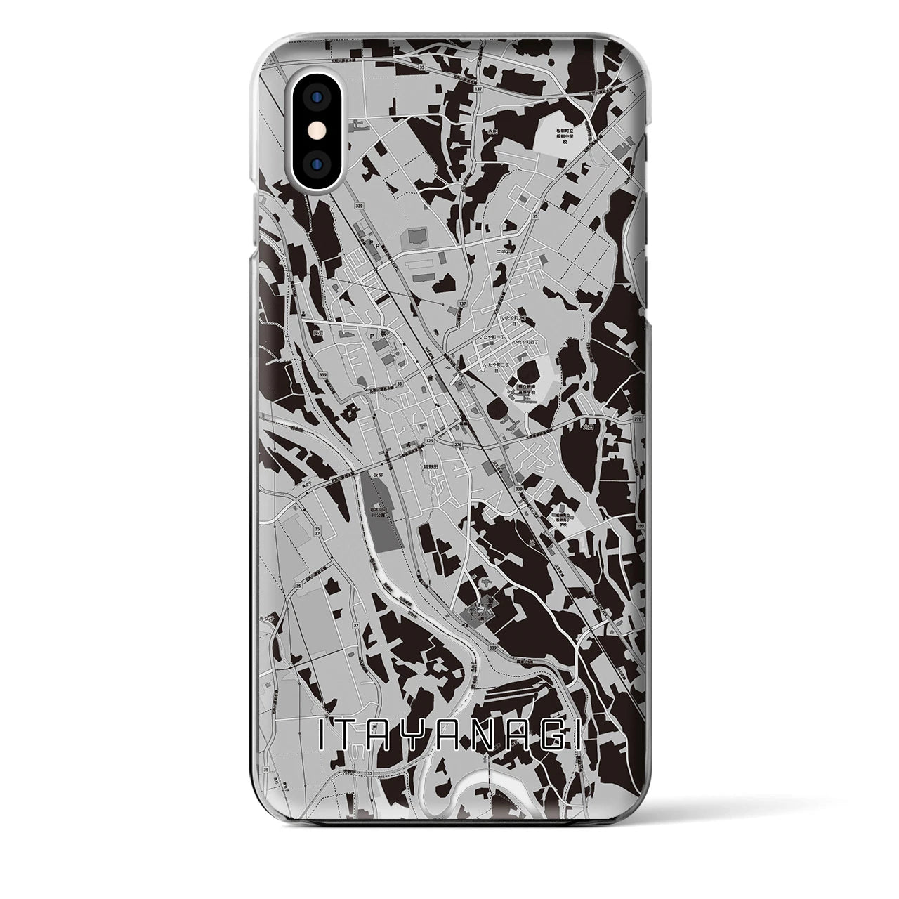 【板柳(青森県)】地図柄iPhoneケース(クリアタイプ)