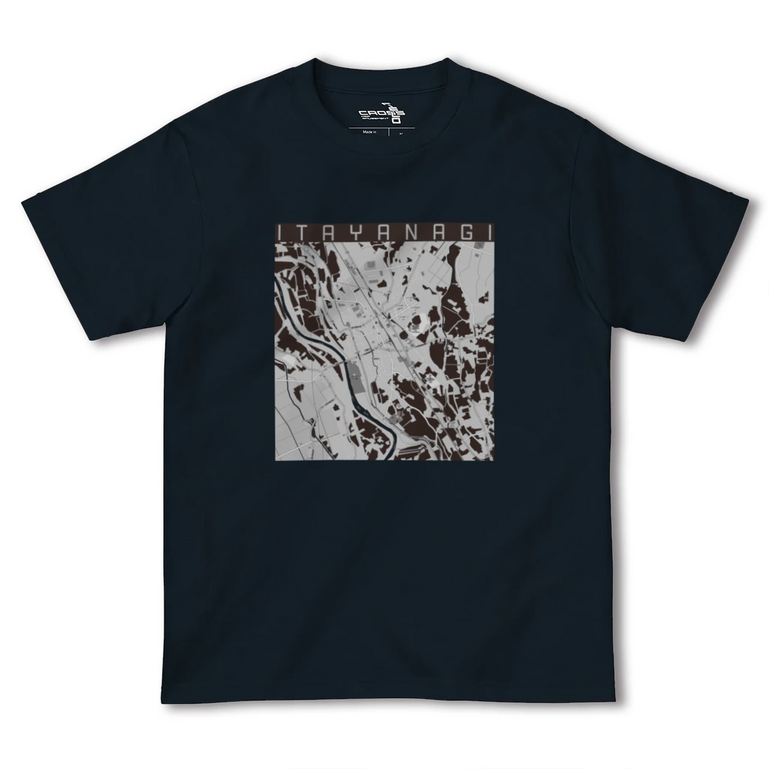 【板柳(青森県)】地図柄ヘビーウェイトTシャツ