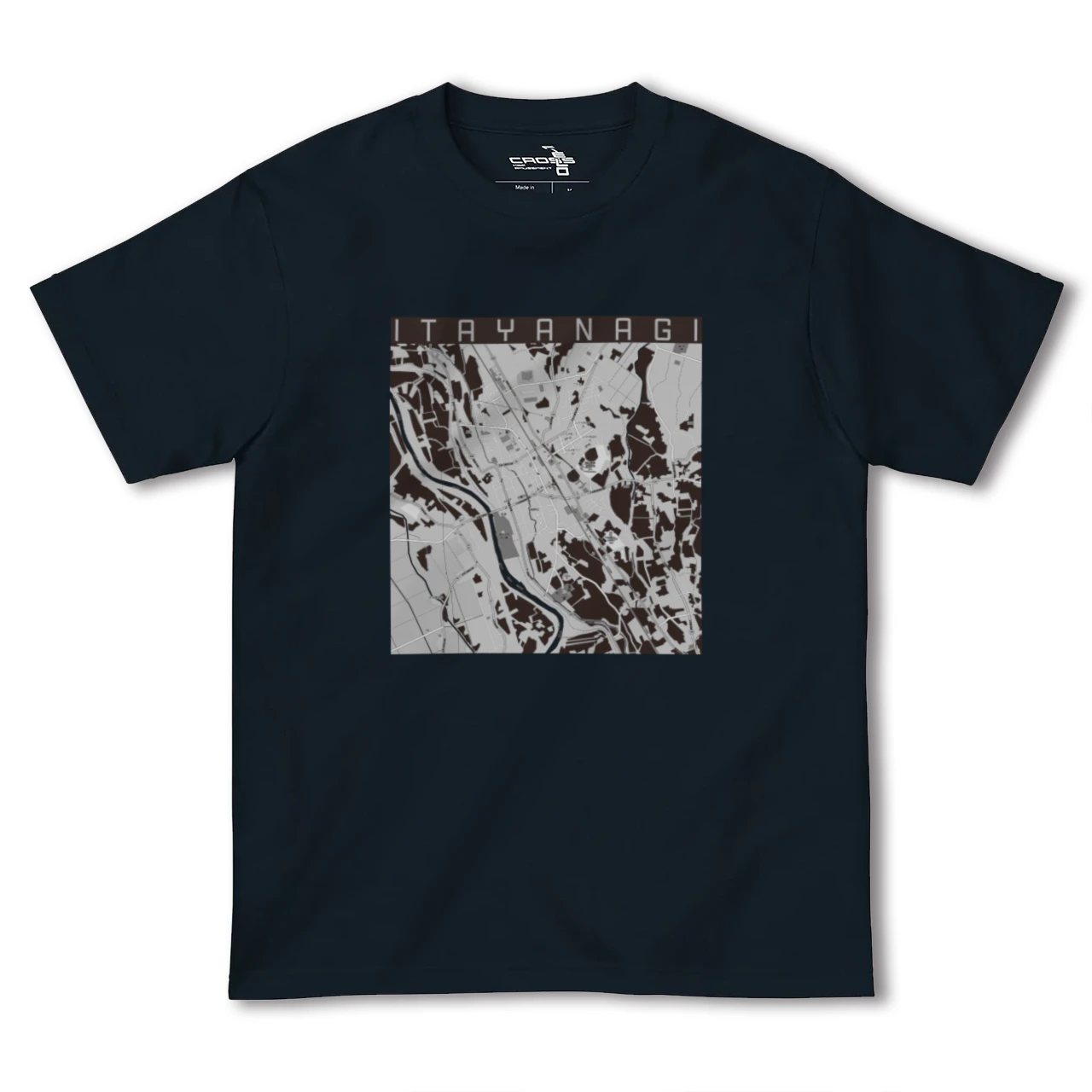 【板柳(青森県)】地図柄ヘビーウェイトTシャツ