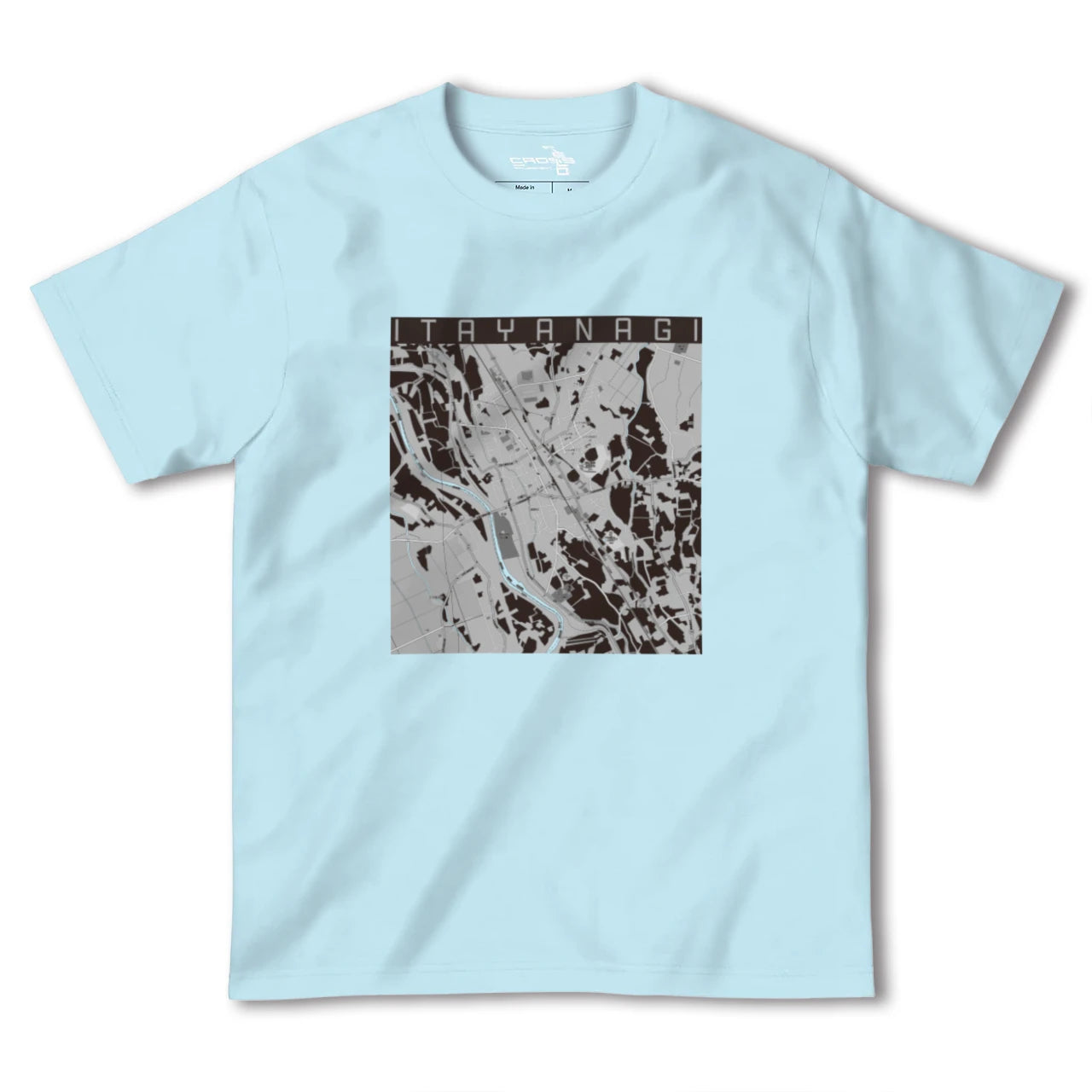 【板柳(青森県)】地図柄ヘビーウェイトTシャツ