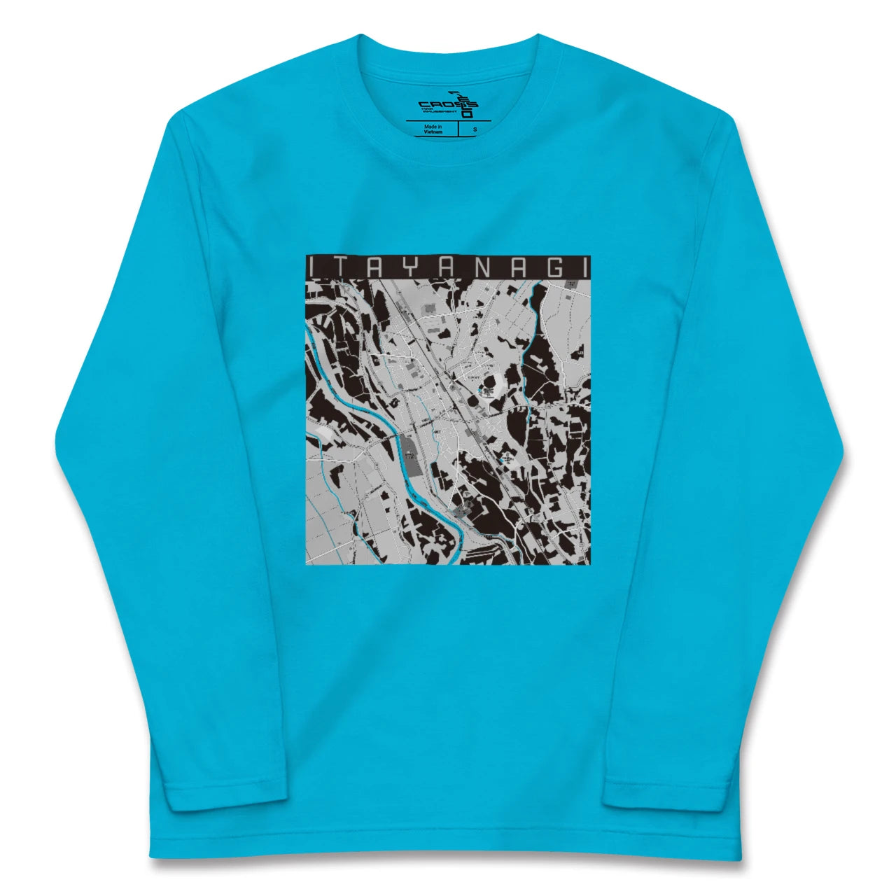 【板柳(青森県)】地図柄ロングスリーブTシャツ