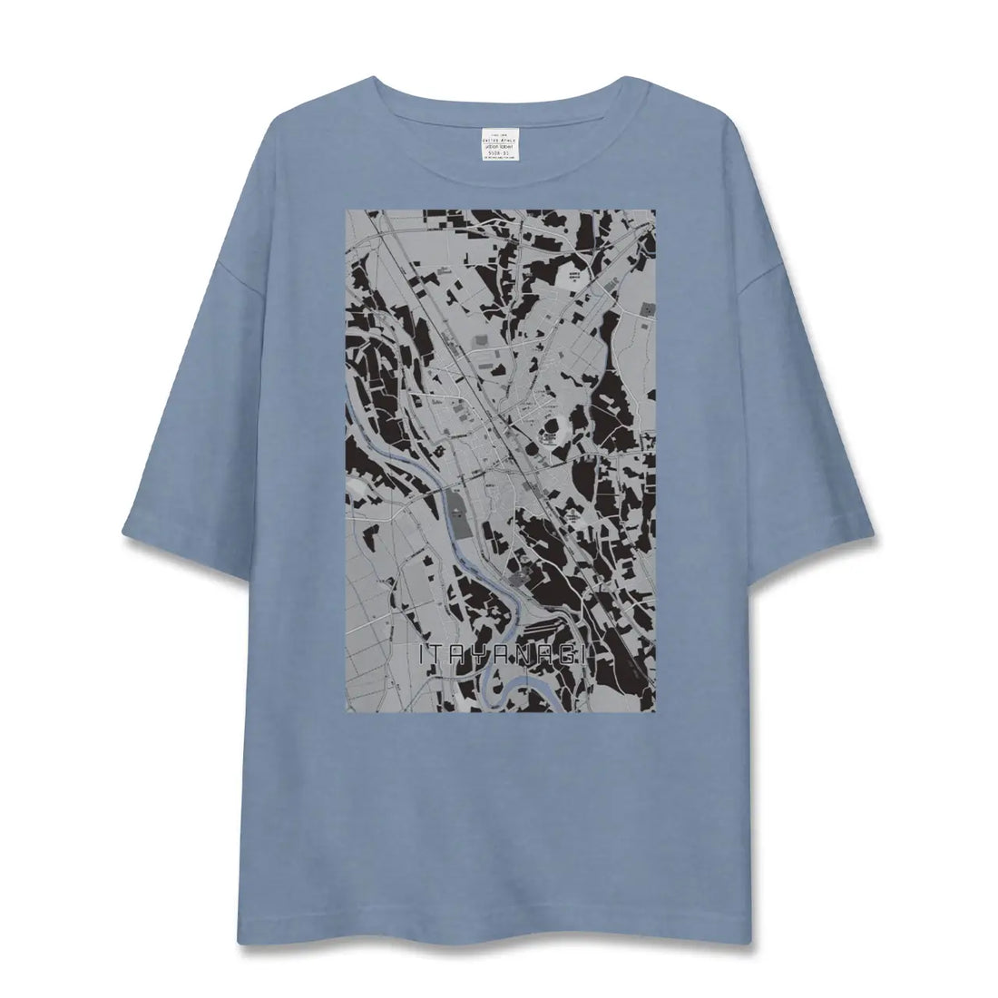 【板柳(青森県)】地図柄ビッグシルエットTシャツ