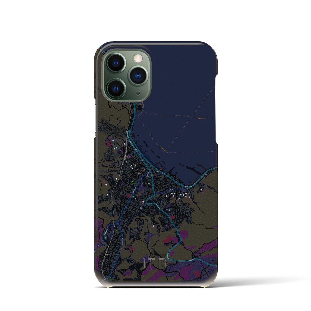 【伊東(静岡県)】地図柄iPhoneケース(バックカバータイプ)