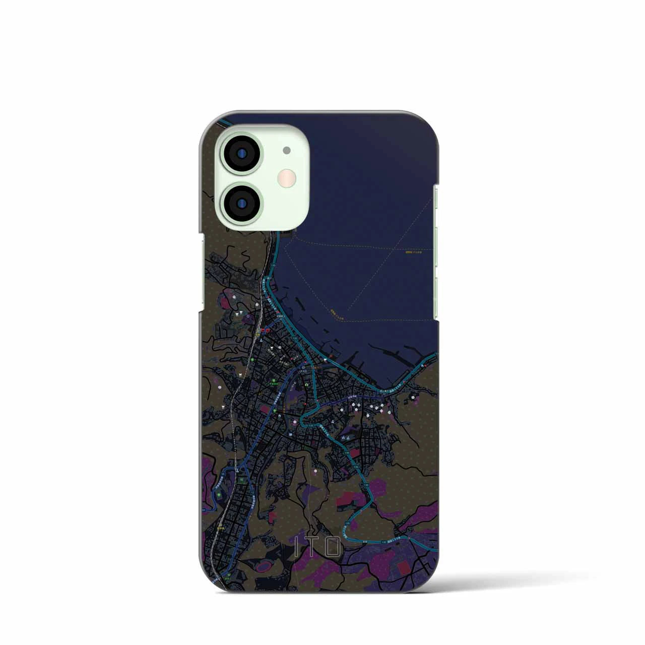 【伊東(静岡県)】地図柄iPhoneケース(バックカバータイプ)