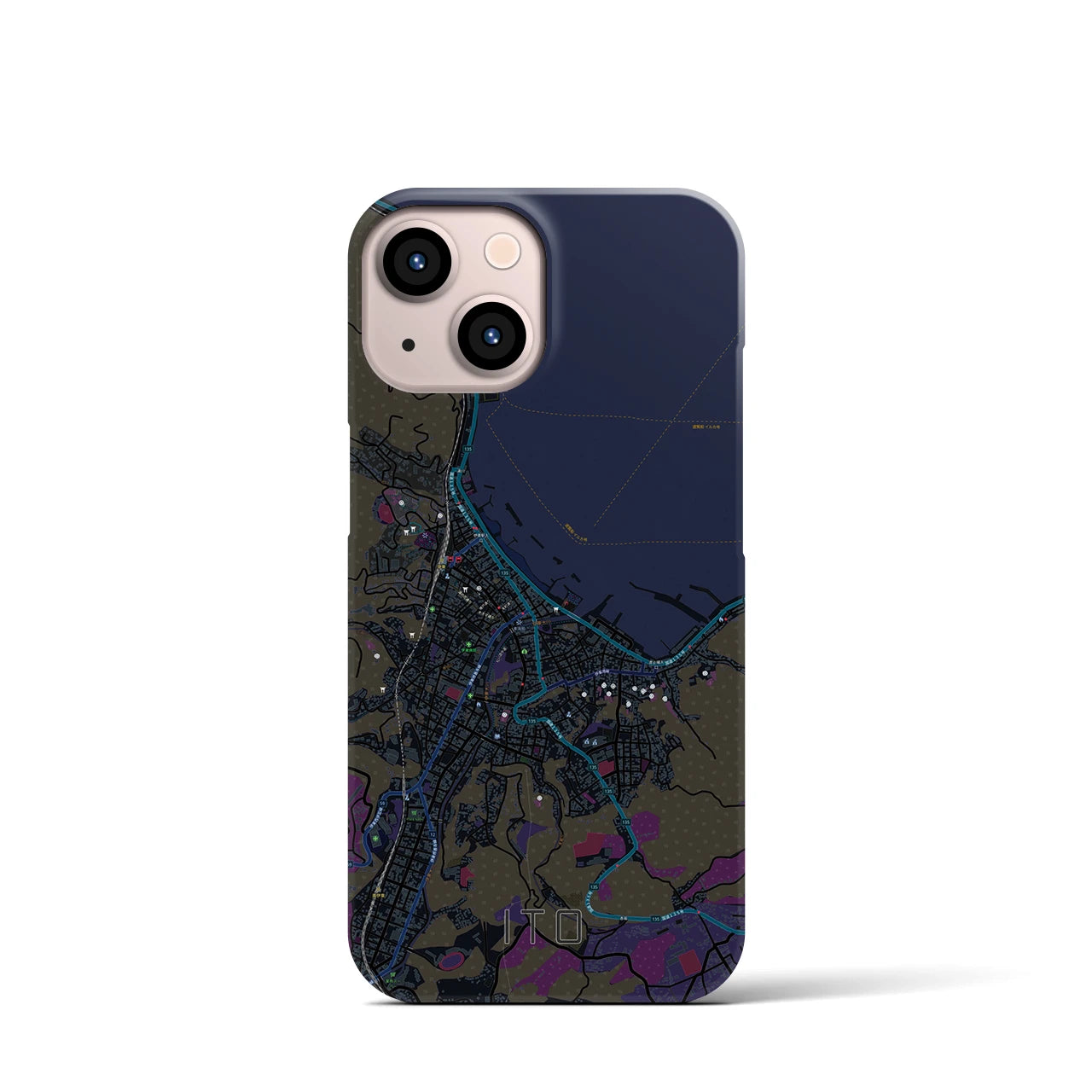 【伊東(静岡県)】地図柄iPhoneケース(バックカバータイプ)