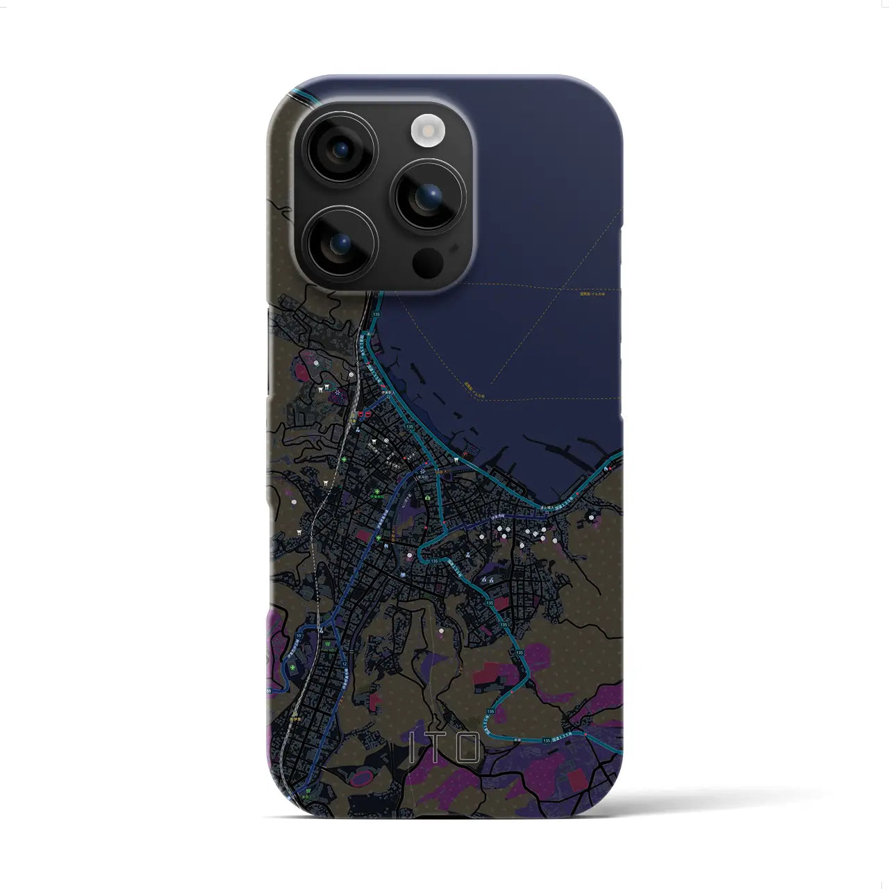 【伊東(静岡県)】地図柄iPhoneケース(バックカバータイプ)