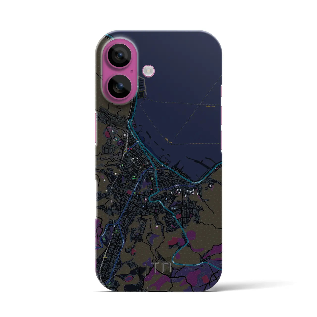 【伊東(静岡県)】地図柄iPhoneケース(バックカバータイプ)
