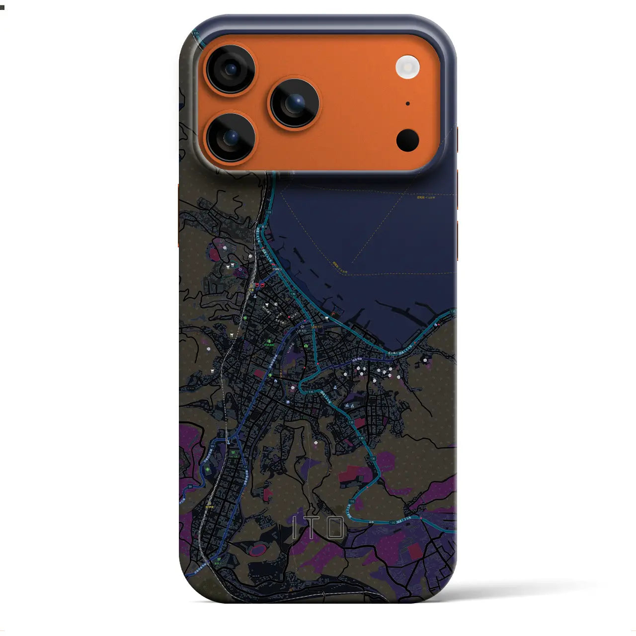 【伊東(静岡県)】地図柄iPhoneケース(バックカバータイプ)