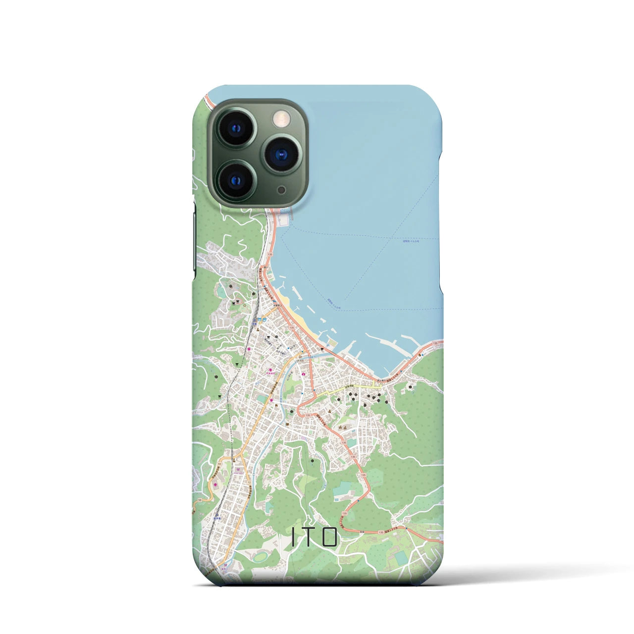 【伊東(静岡県)】地図柄iPhoneケース(バックカバータイプ)