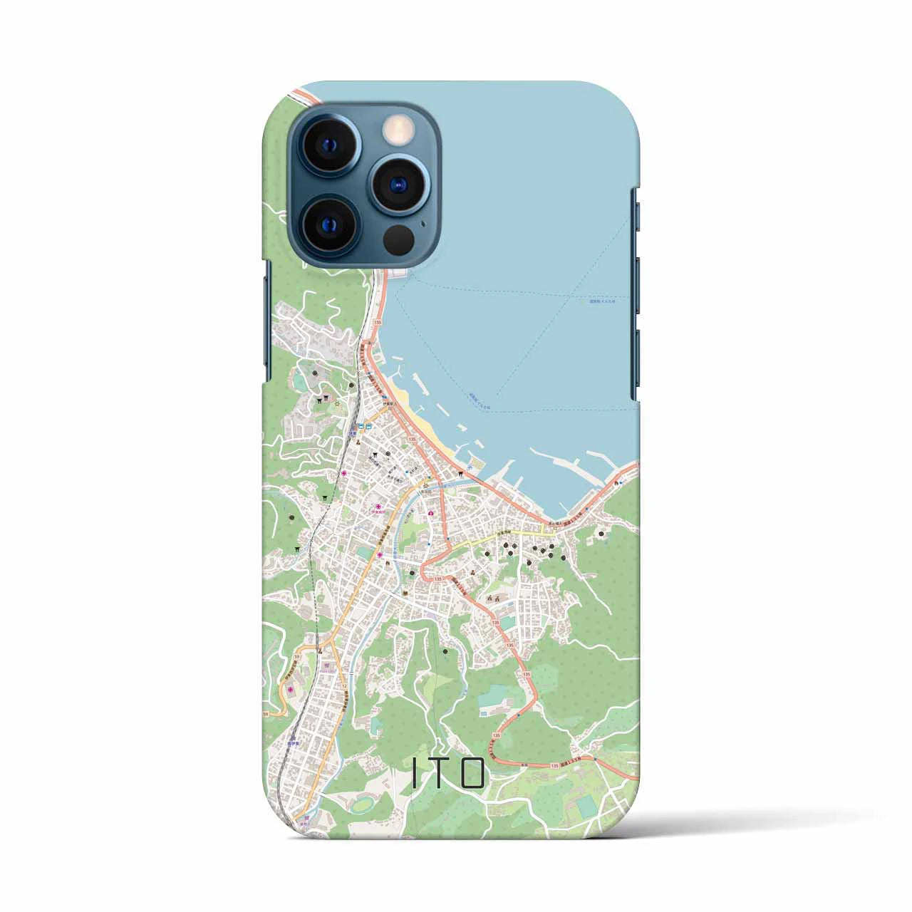 【伊東(静岡県)】地図柄iPhoneケース(バックカバータイプ)