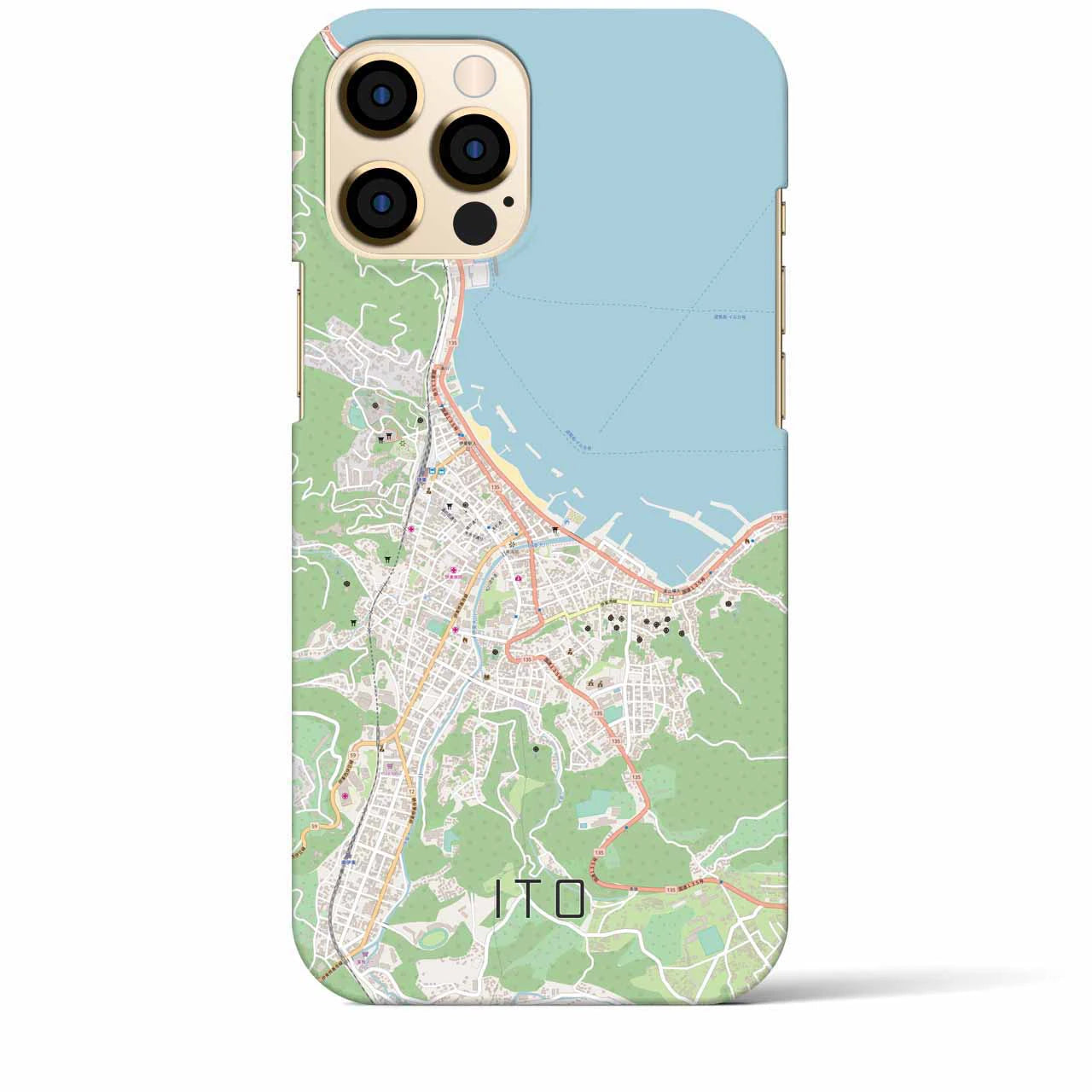 【伊東(静岡県)】地図柄iPhoneケース(バックカバータイプ)