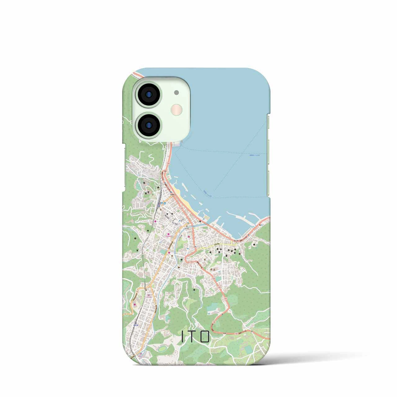 【伊東(静岡県)】地図柄iPhoneケース(バックカバータイプ)
