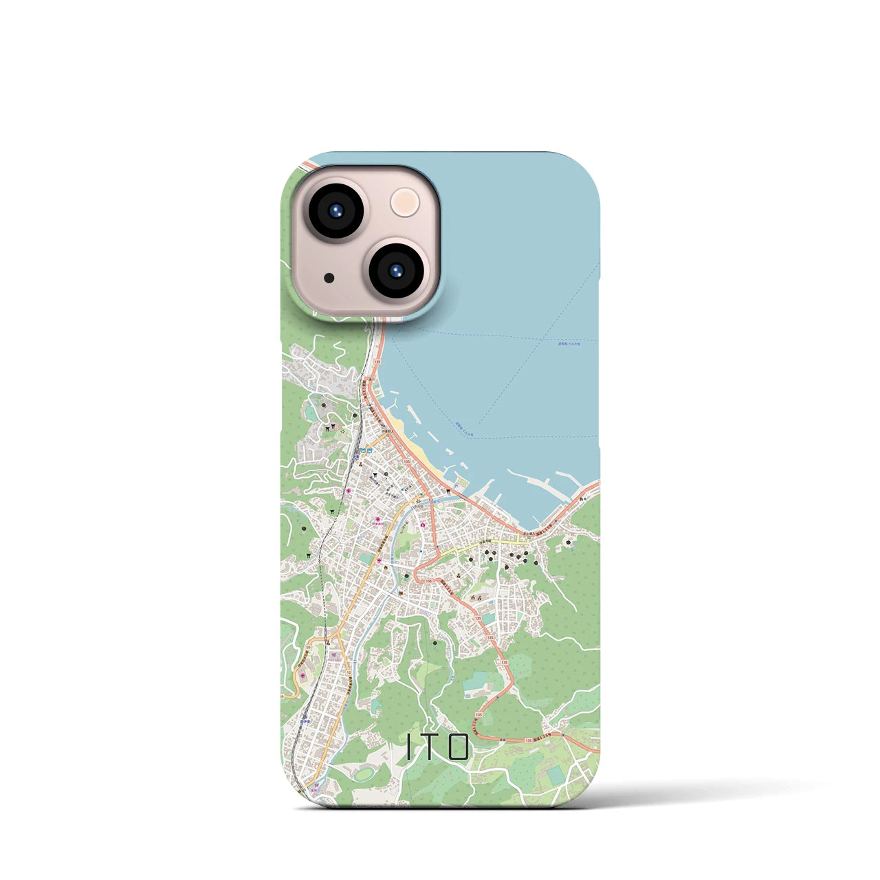 【伊東(静岡県)】地図柄iPhoneケース(バックカバータイプ)