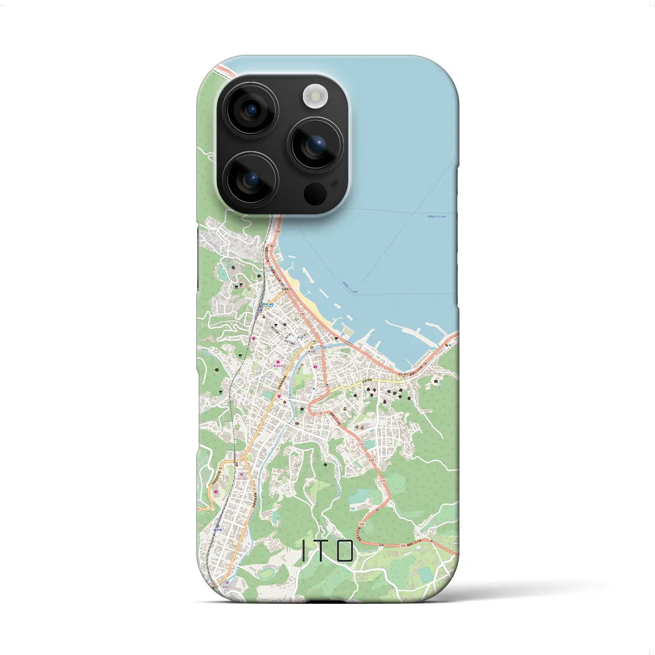 【伊東(静岡県)】地図柄iPhoneケース(バックカバータイプ)
