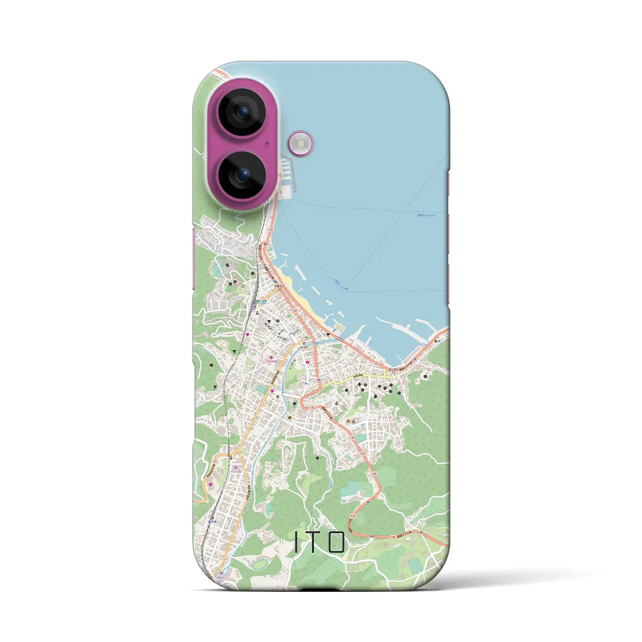 【伊東(静岡県)】地図柄iPhoneケース(バックカバータイプ)