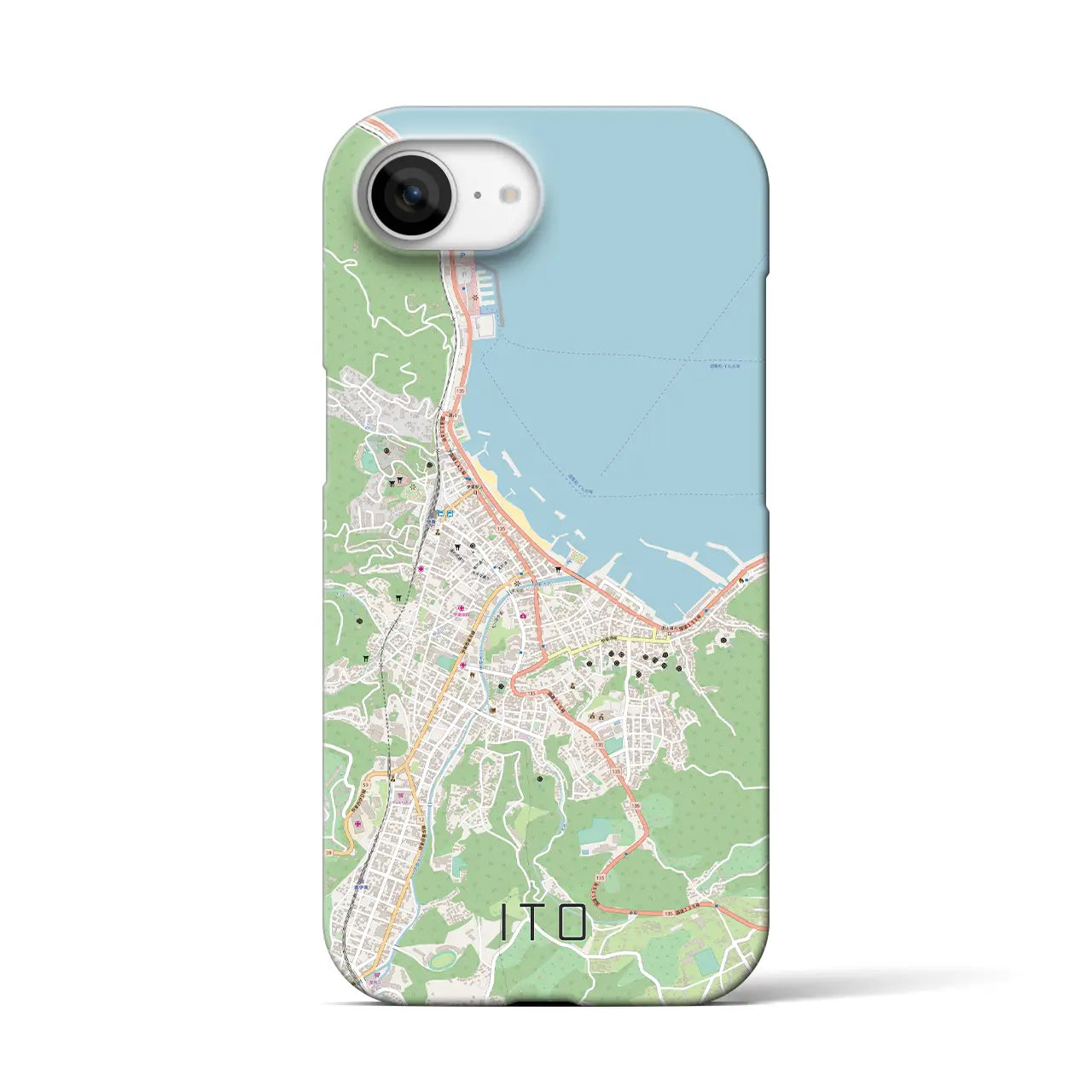 【伊東(静岡県)】地図柄iPhoneケース(バックカバータイプ)