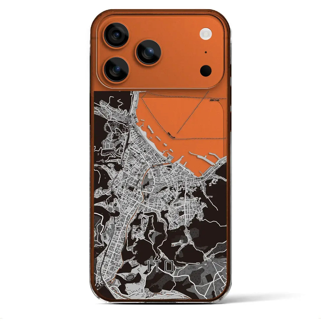 【伊東(静岡県)】地図柄iPhoneケース(クリアタイプ)