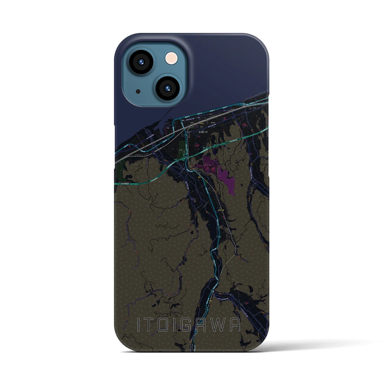 【糸魚川(新潟県)】地図柄iPhoneケース(バックカバータイプ)