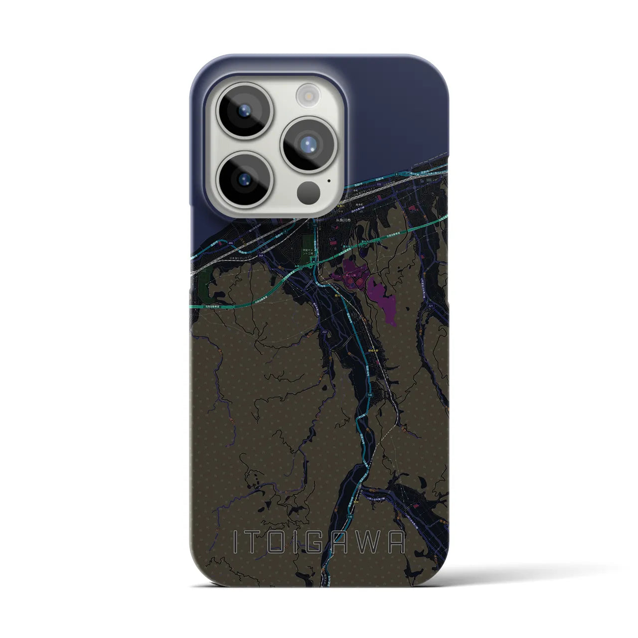 【糸魚川(新潟県)】地図柄iPhoneケース(バックカバータイプ)