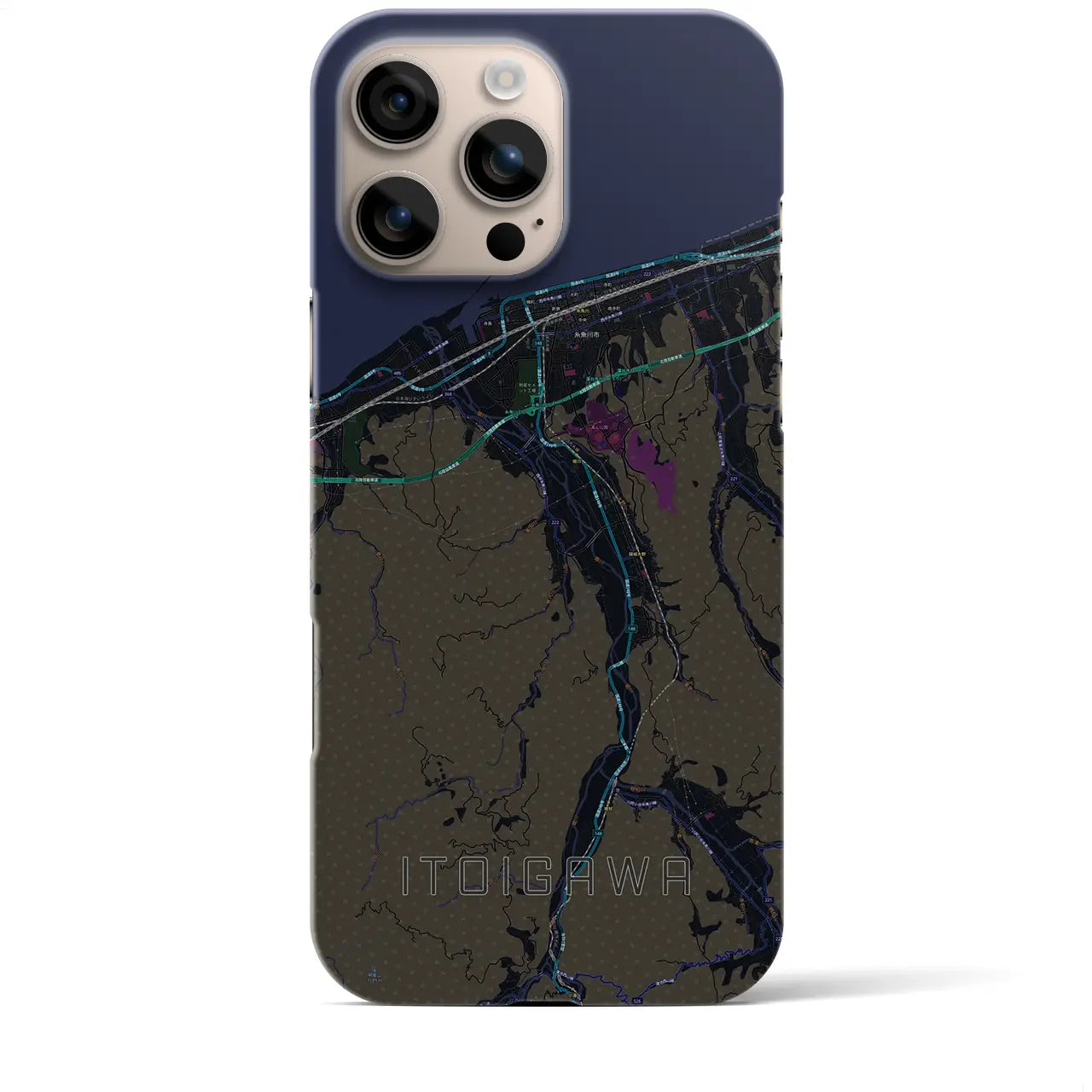 【糸魚川(新潟県)】地図柄iPhoneケース(バックカバータイプ)