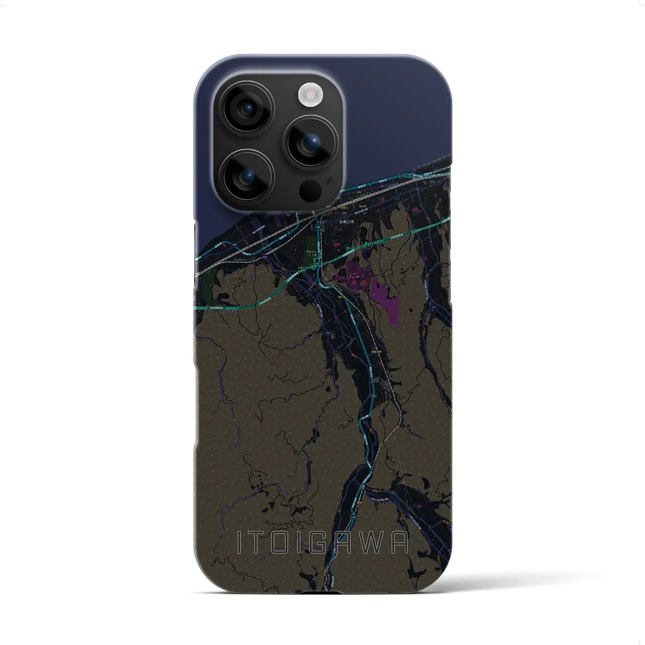 【糸魚川(新潟県)】地図柄iPhoneケース(バックカバータイプ)