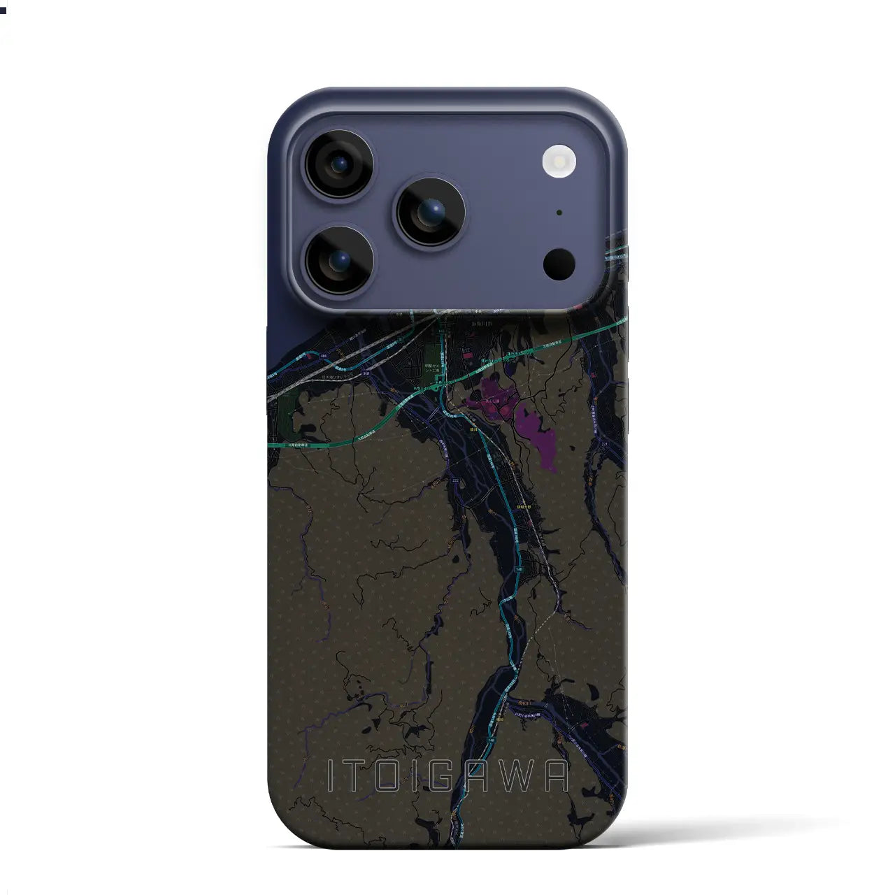 【糸魚川(新潟県)】地図柄iPhoneケース(バックカバータイプ)