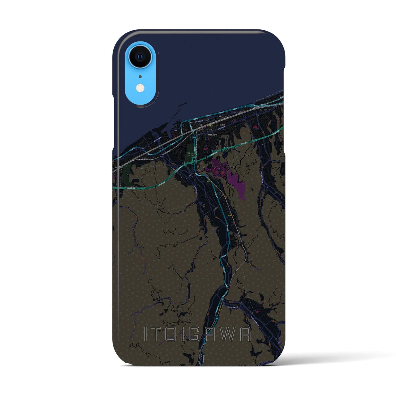 【糸魚川(新潟県)】地図柄iPhoneケース(バックカバータイプ)