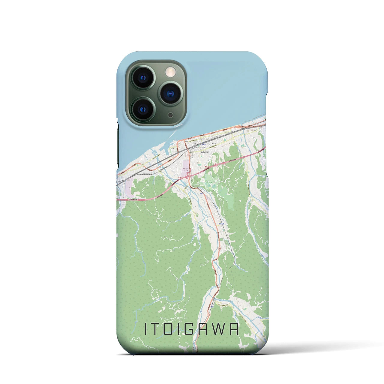 【糸魚川(新潟県)】地図柄iPhoneケース(バックカバータイプ)