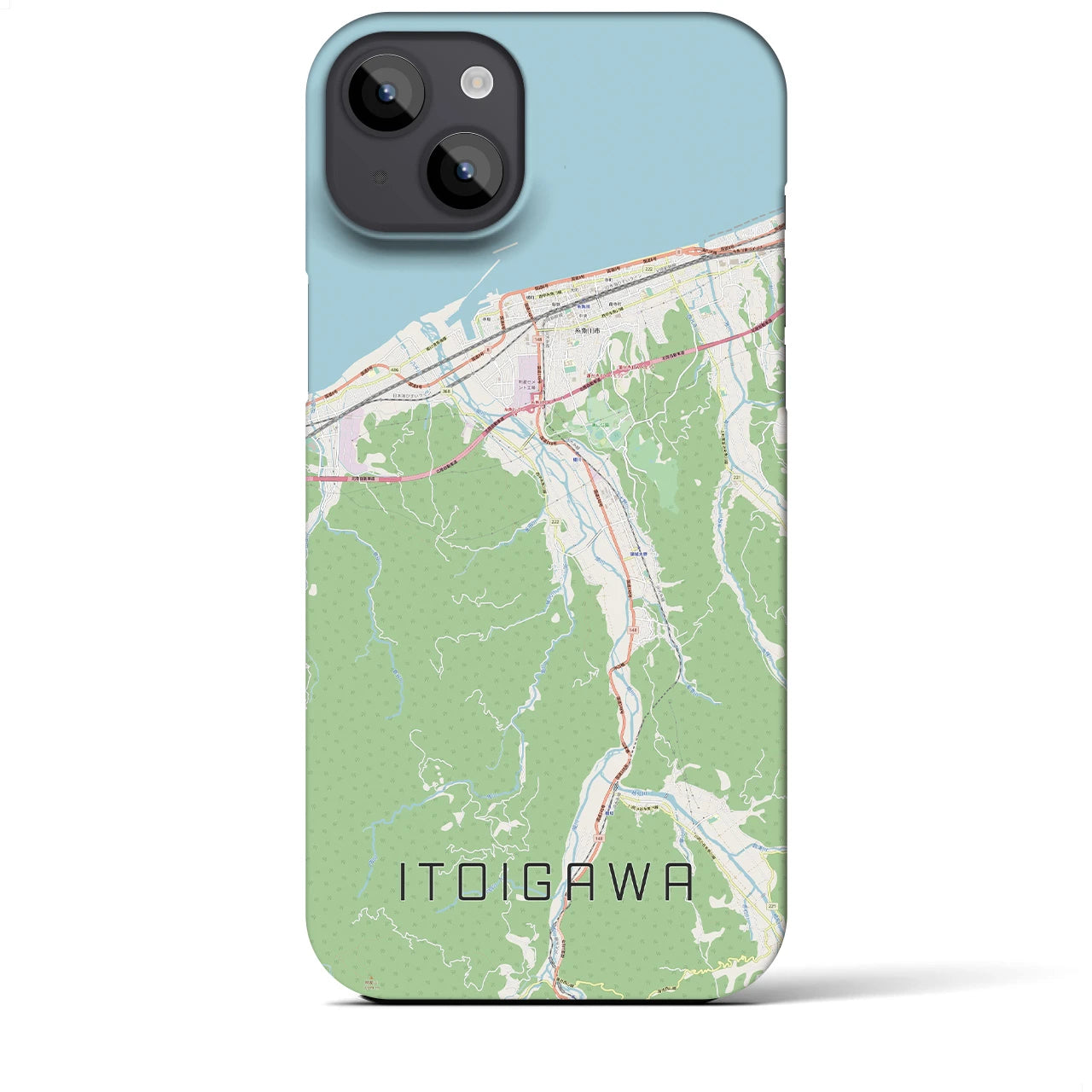 【糸魚川(新潟県)】地図柄iPhoneケース(バックカバータイプ)