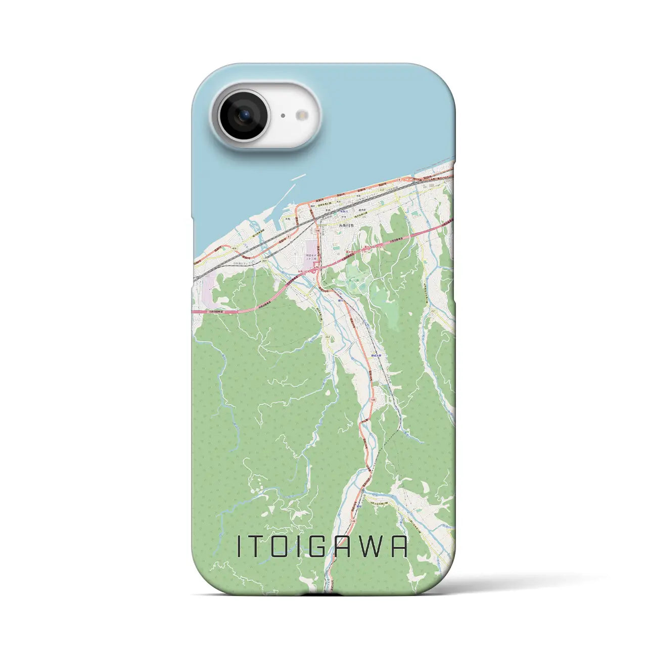 【糸魚川(新潟県)】地図柄iPhoneケース(バックカバータイプ)