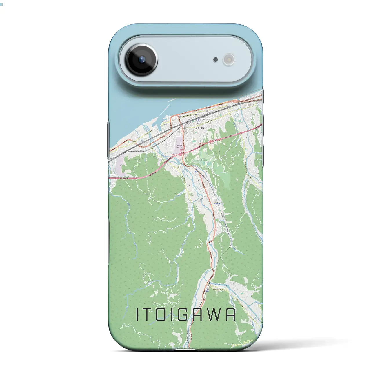 【糸魚川(新潟県)】地図柄iPhoneケース(バックカバータイプ)