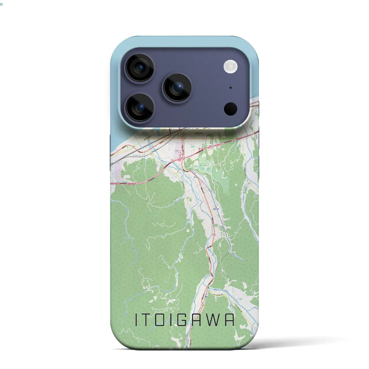 【糸魚川(新潟県)】地図柄iPhoneケース(バックカバータイプ)