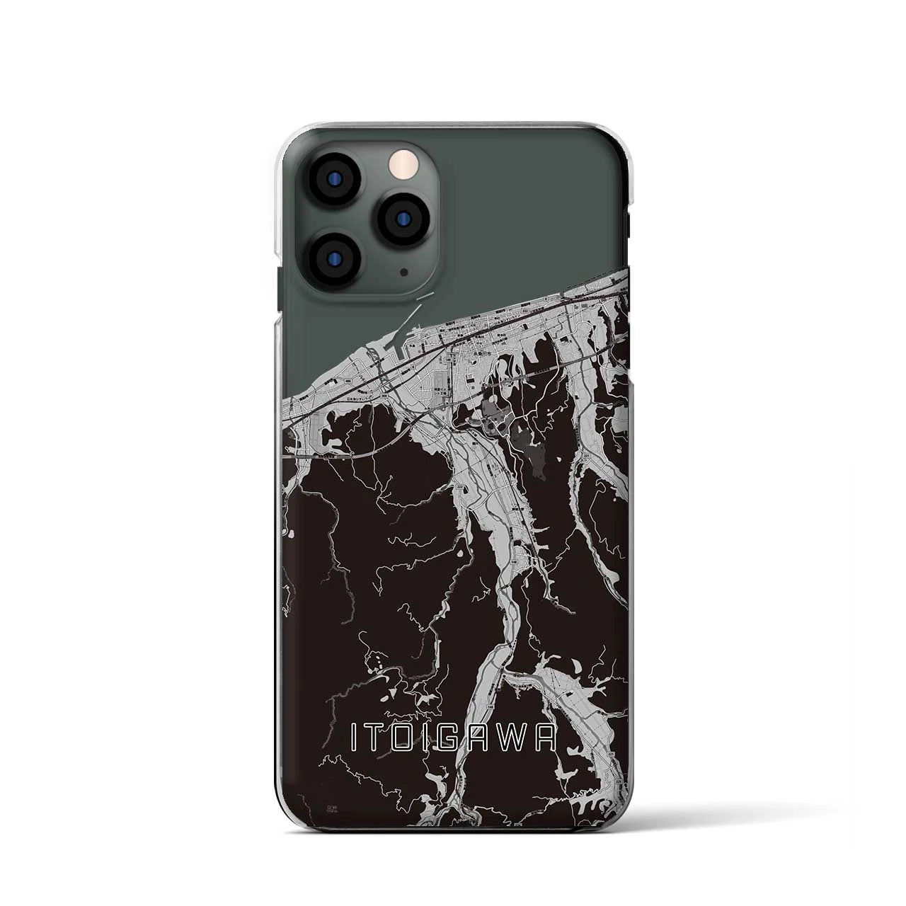 【糸魚川(新潟県)】地図柄iPhoneケース(クリアタイプ)