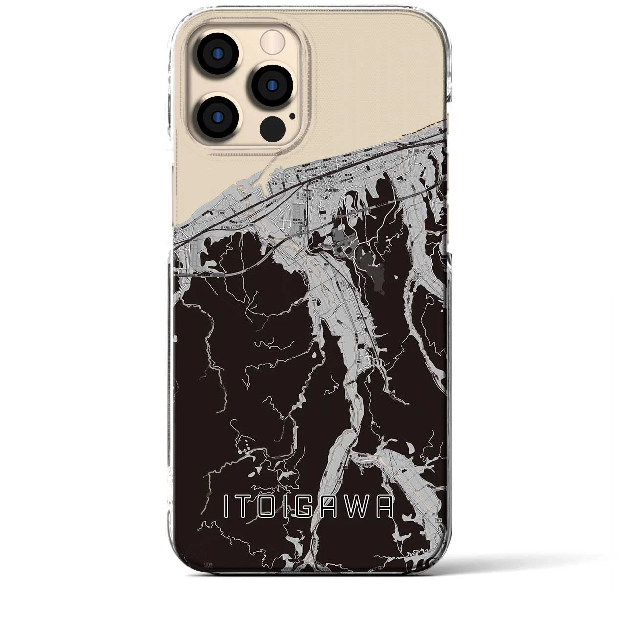 【糸魚川(新潟県)】地図柄iPhoneケース(クリアタイプ)