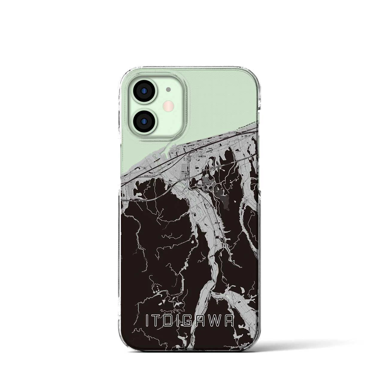 【糸魚川(新潟県)】地図柄iPhoneケース(クリアタイプ)