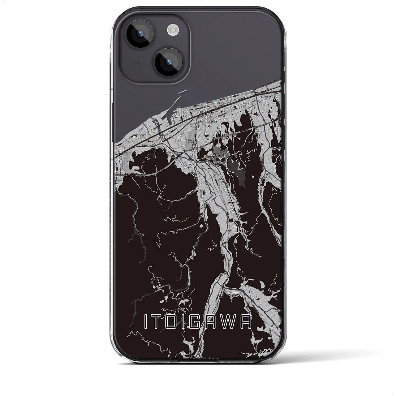 【糸魚川(新潟県)】地図柄iPhoneケース(クリアタイプ)