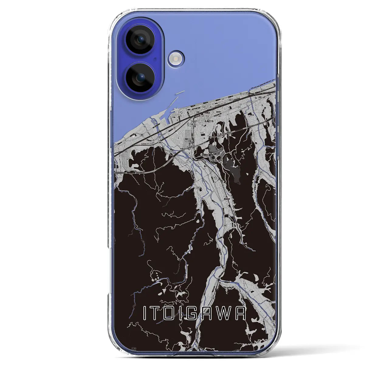 【糸魚川(新潟県)】地図柄iPhoneケース(クリアタイプ)