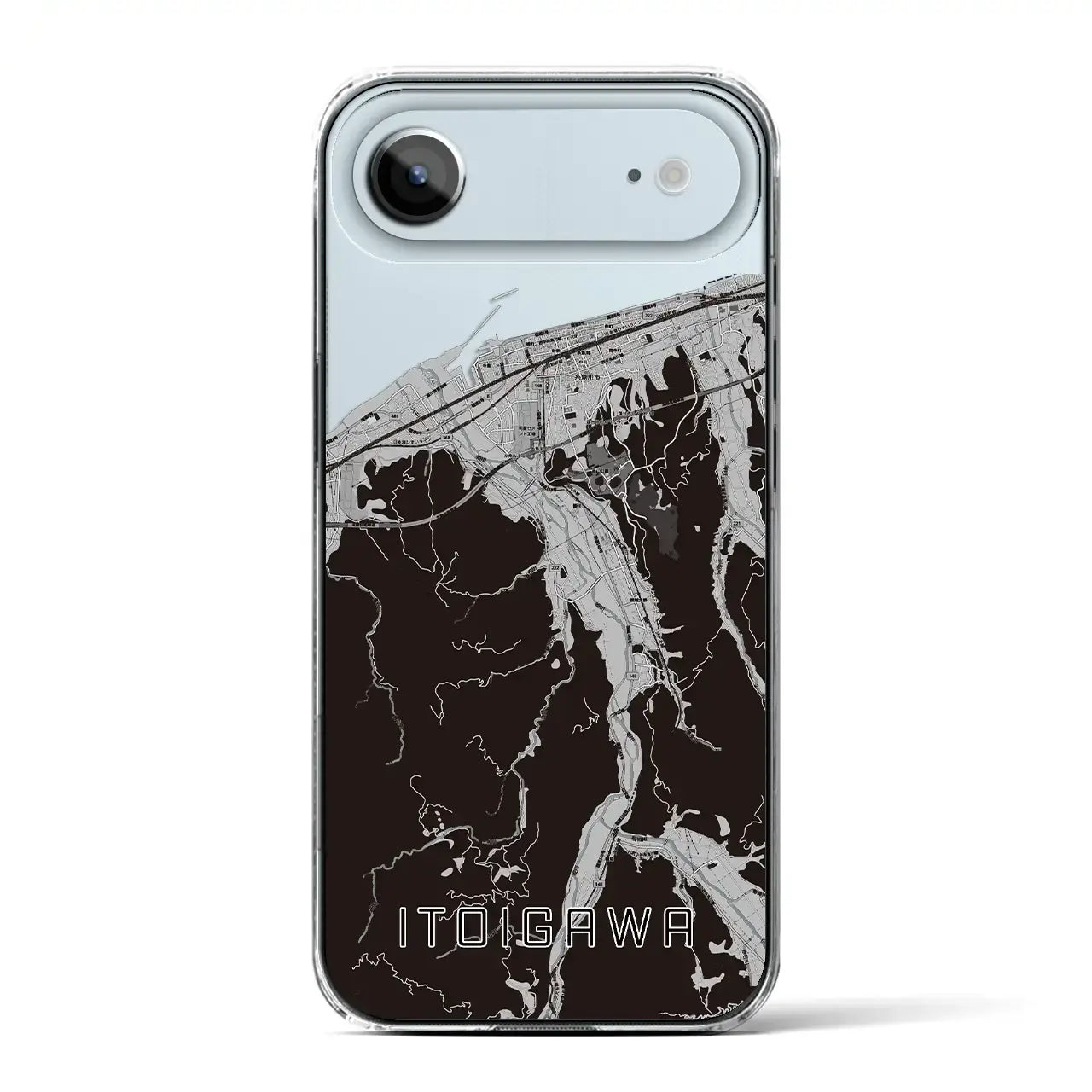 【糸魚川(新潟県)】地図柄iPhoneケース(クリアタイプ)