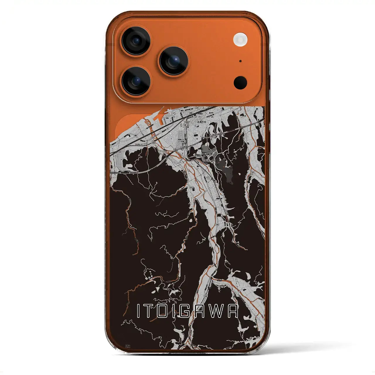 【糸魚川(新潟県)】地図柄iPhoneケース(クリアタイプ)