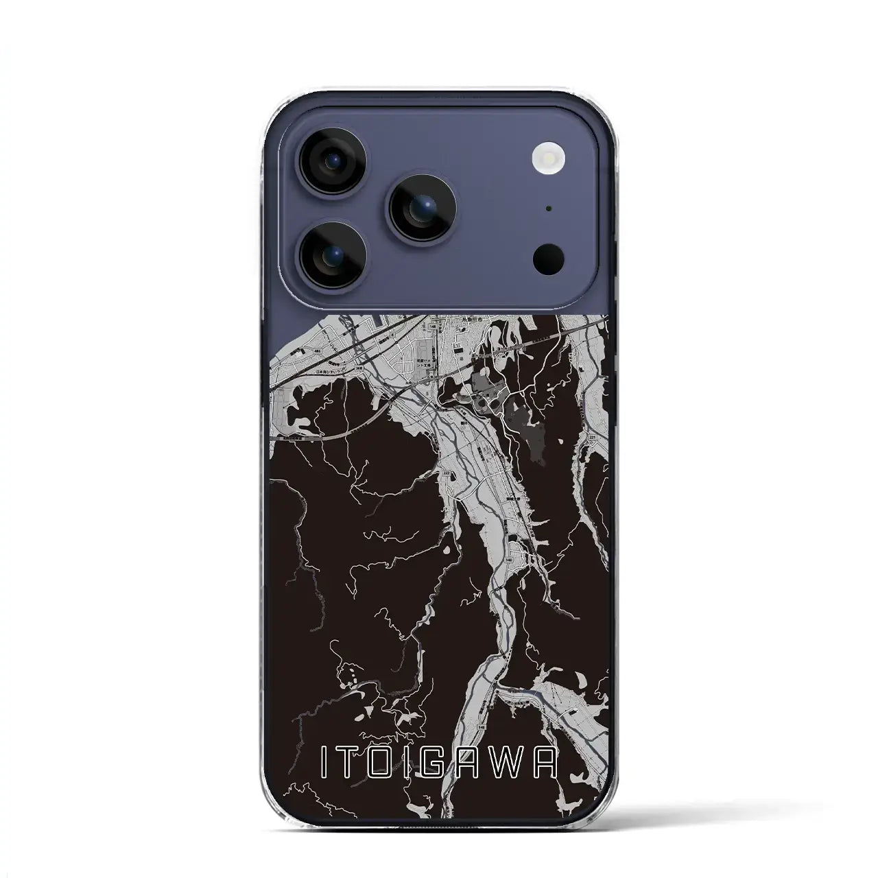 【糸魚川(新潟県)】地図柄iPhoneケース(クリアタイプ)