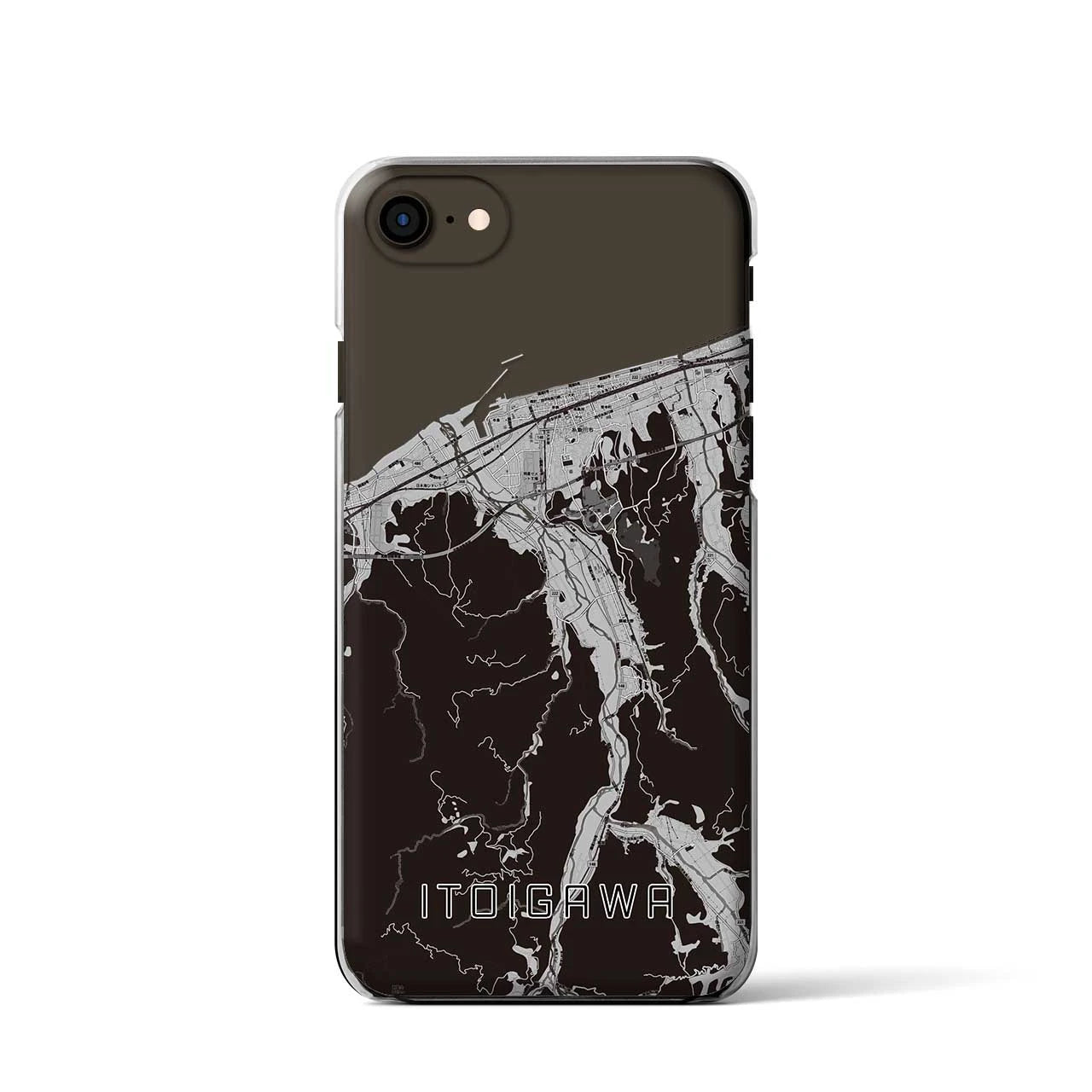 【糸魚川(新潟県)】地図柄iPhoneケース(クリアタイプ)