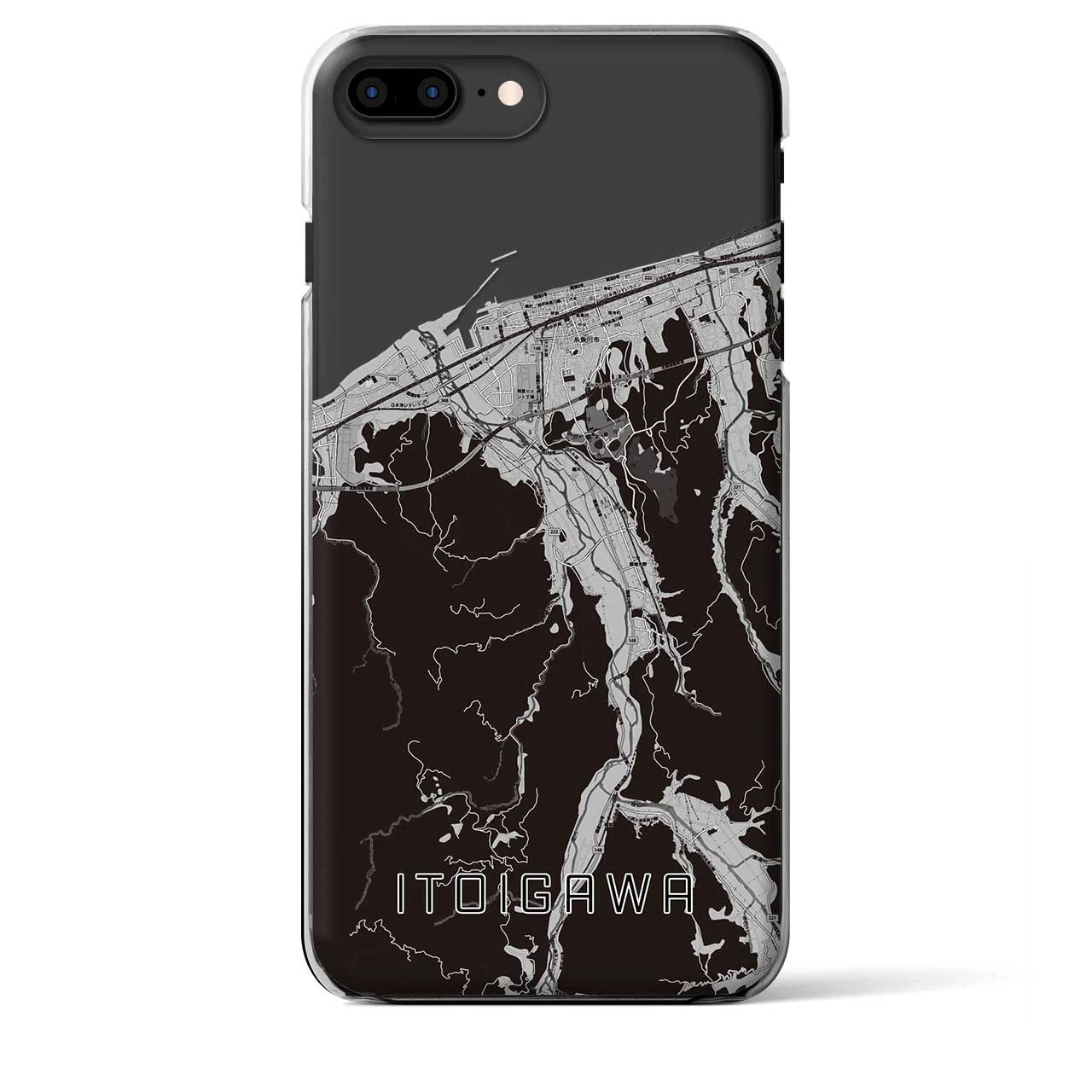 【糸魚川(新潟県)】地図柄iPhoneケース(クリアタイプ)