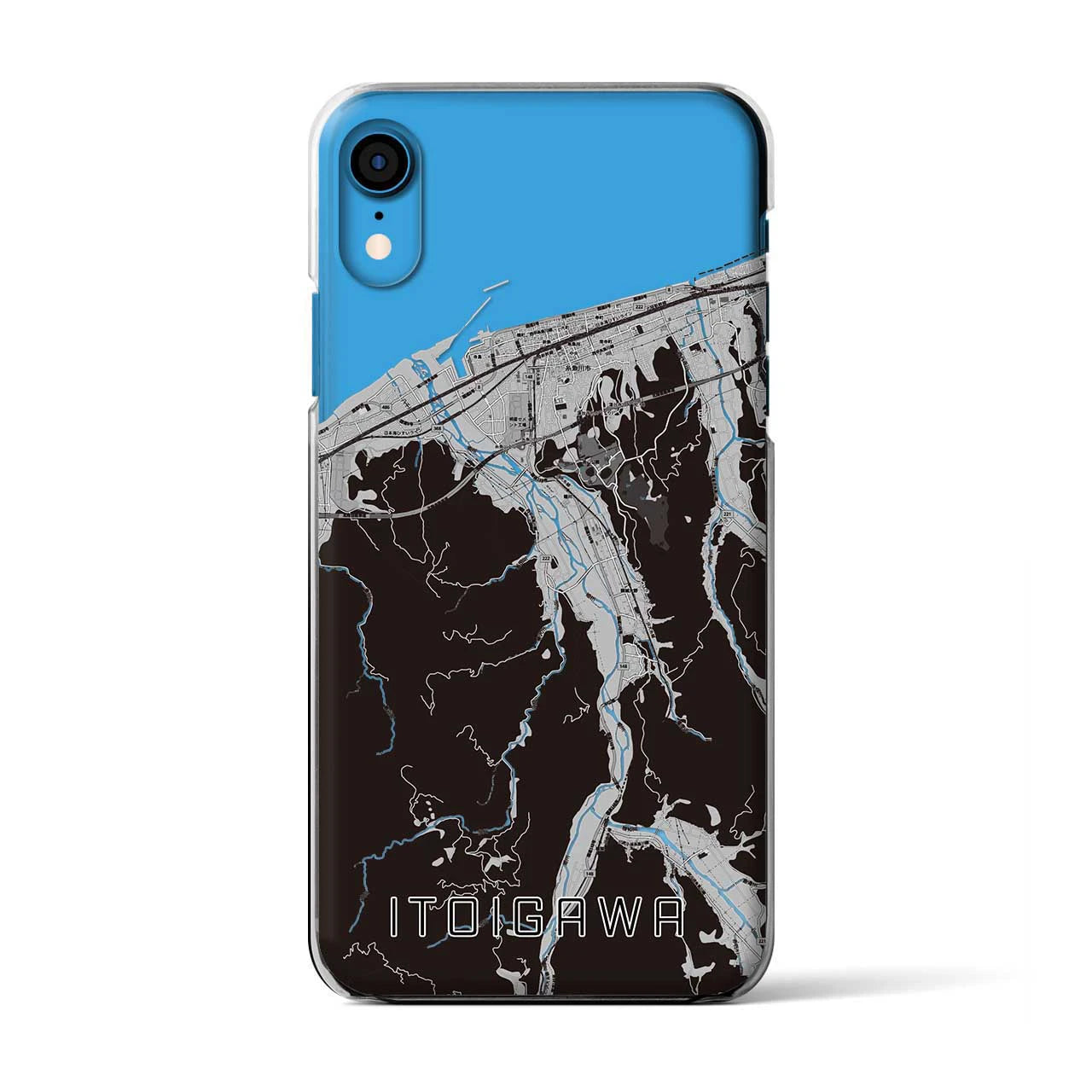 【糸魚川(新潟県)】地図柄iPhoneケース(クリアタイプ)