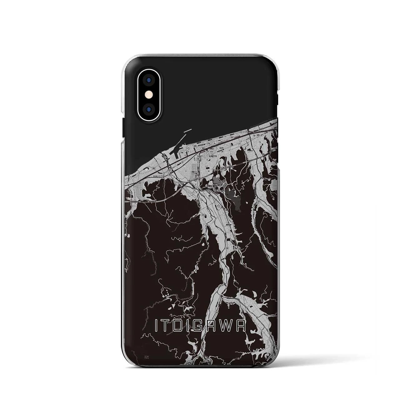 【糸魚川(新潟県)】地図柄iPhoneケース(クリアタイプ)