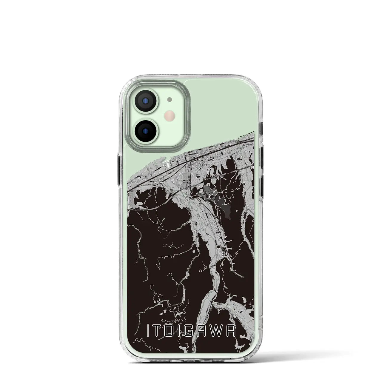 【糸魚川(新潟県)】地図柄iPhoneケース(MagSafeタイプ)