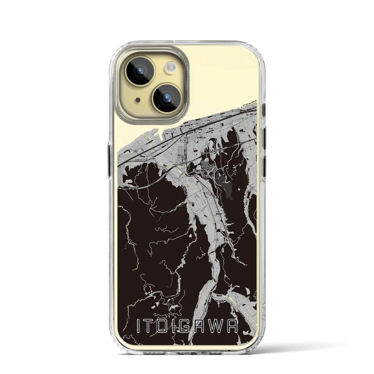 【糸魚川(新潟県)】地図柄iPhoneケース(MagSafeタイプ)