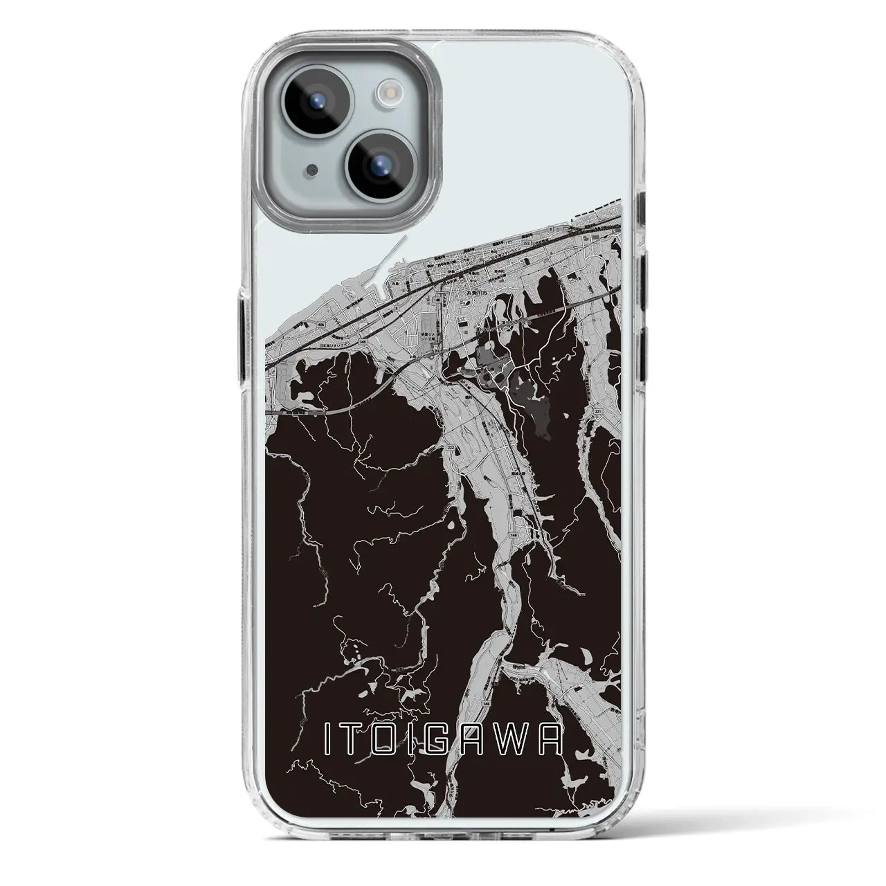 【糸魚川(新潟県)】地図柄iPhoneケース(MagSafeタイプ)