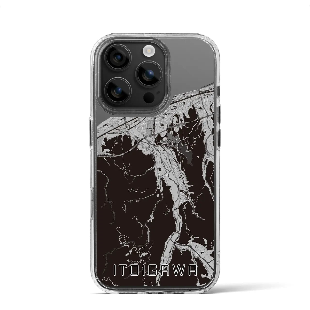 【糸魚川(新潟県)】地図柄iPhoneケース(MagSafeタイプ)