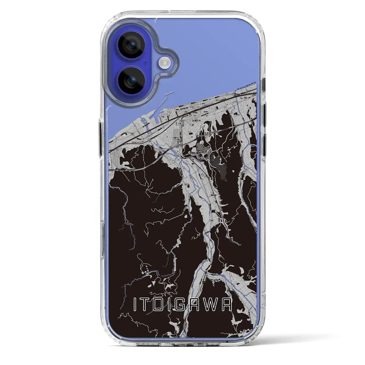 【糸魚川(新潟県)】地図柄iPhoneケース(MagSafeタイプ)