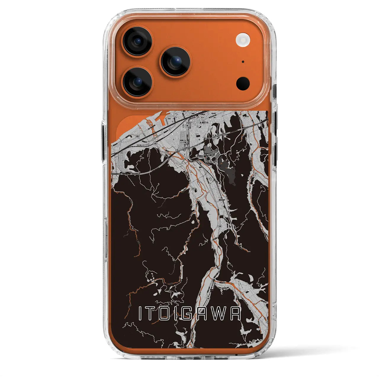 【糸魚川(新潟県)】地図柄iPhoneケース(MagSafeタイプ)